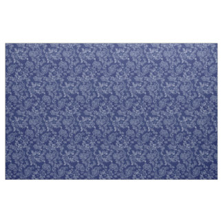 Tecido Vintage Denim Blue Floral, de 1930
