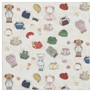 Tecido Vintage Fido e Gatinho Dolly Dingle Paper Dolly