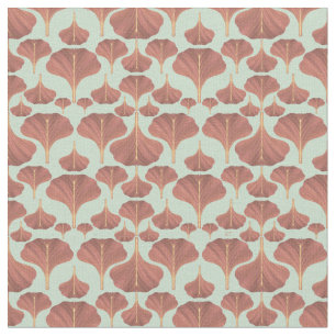 Tecido Vintage Gingko Mint Padrão Floral 