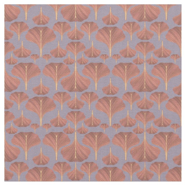 Tecido Vintage Ginkgo Purple Floral (Detalhe)