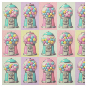 Tecido Vintage Gum Machine