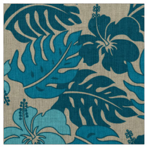 Tecido Vintage havaiano do hibiscus da baía de Huakini