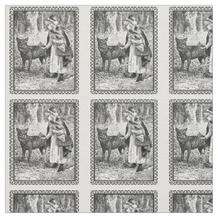 Tecido Vintage incriminou o lobo-do-capuz vermelho