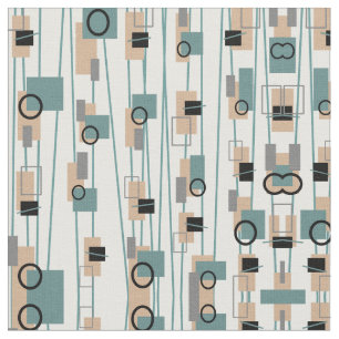 Tecido Vintage Inspirou Retro Moderno do Século Médio