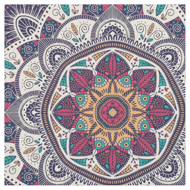 Tecido Vintage Mandala Inspirada (Detalhe)