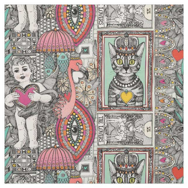 Tecido vintage namorados kitsch (Modelo)