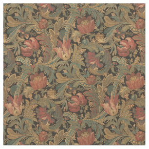 Tecido Vintage Orinoka Mills Floral Vine