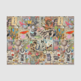 Tecido Vintage para papel de decopagação ou colage