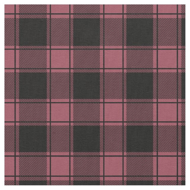 Tecido Vintage Pink & Black Buffalo Plaid (Detalhe)