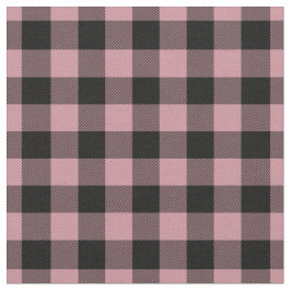 Tecido Vintage Pink & Black Plaid Gingham