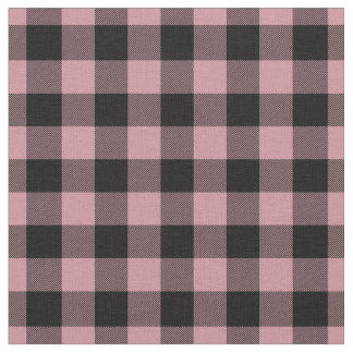 Tecido Vintage Pink & Black Plaid Gingham