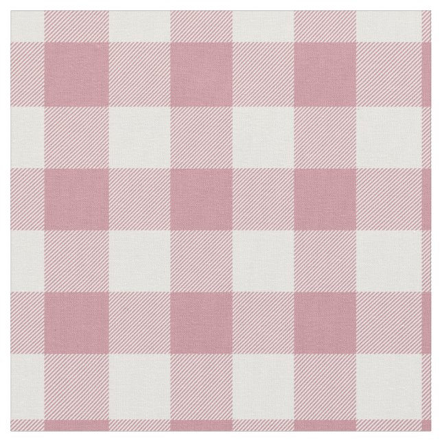 Tecido Vintage Pink & White Plaid Gingham (Detalhe)