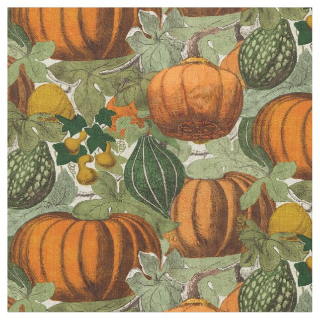 Tecido Vintage Pumpkins & Gourds (Detalhe)