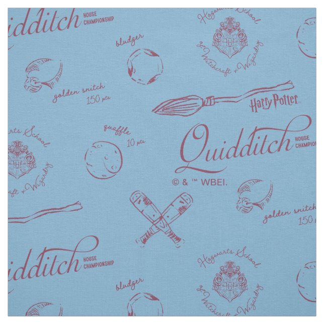 Tecido Vintage QUIDDITCH™ Sketch Pattern (Modelo)
