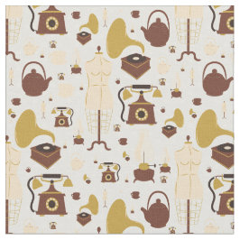 Tecido vintage retro antique fonógrafo mannequin sepia