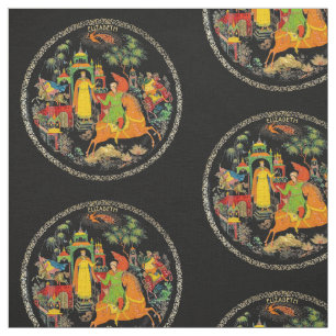 Tecido Vintage Retro Russo Fairy Tale Fantasy Colorido