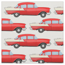 Tecido Vintage Sedan De Quatro Portas, 1955