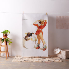 Tecido Vintage Western Cowgirl Algo Novo - Impressão