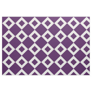 Tecido violeta e branco geométrico do teste padrão