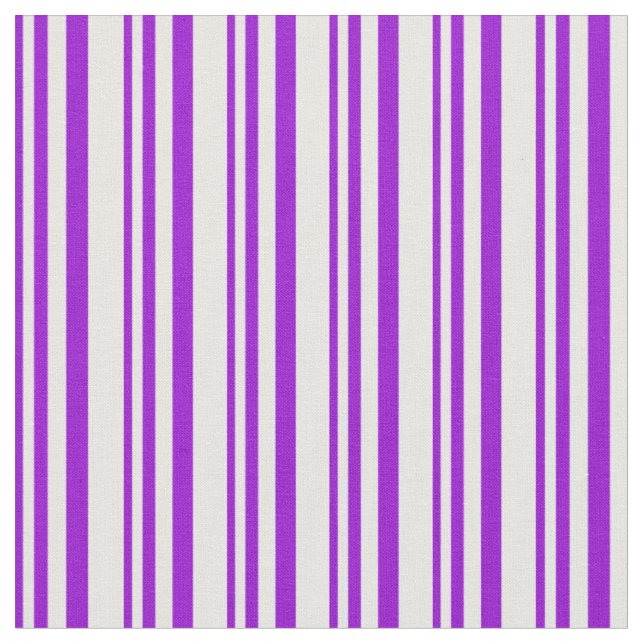 Tecido Violeta Escuro e Linhas Brancas Coloridas (Detalhe)