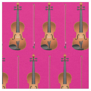 Tecido Violinos Musical Room Decor Pink