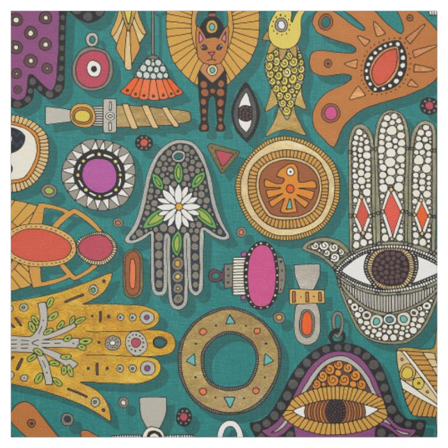 Tecido Viridian TALISMANS (Modelo)