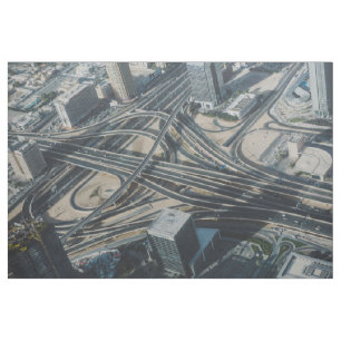 Tecido Vista rodoviária de Burj Khalifa, Dubai