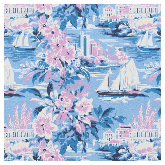 Tecido Vista Tropical Costeira 🌴⛵ (Detalhe)