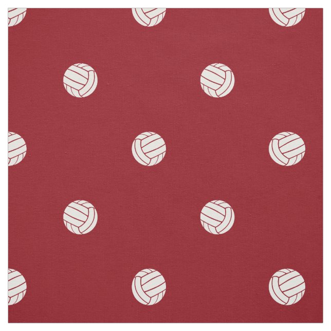 Tecido volleyballs de bolinhas em fundo vermelho ou QUALQ (Modelo)