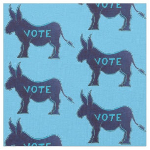 Tecido VOTE Blue Donkey novembro de 2020 Dia das Eleições