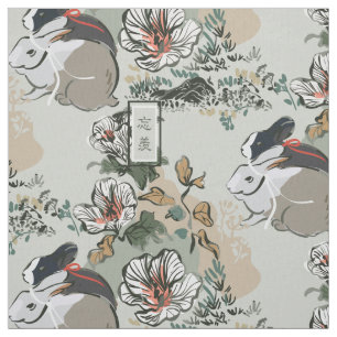 Tecido Wangxian Bunny Pattern