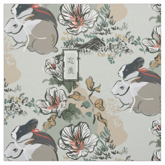 Tecido Wangxian Bunny Pattern