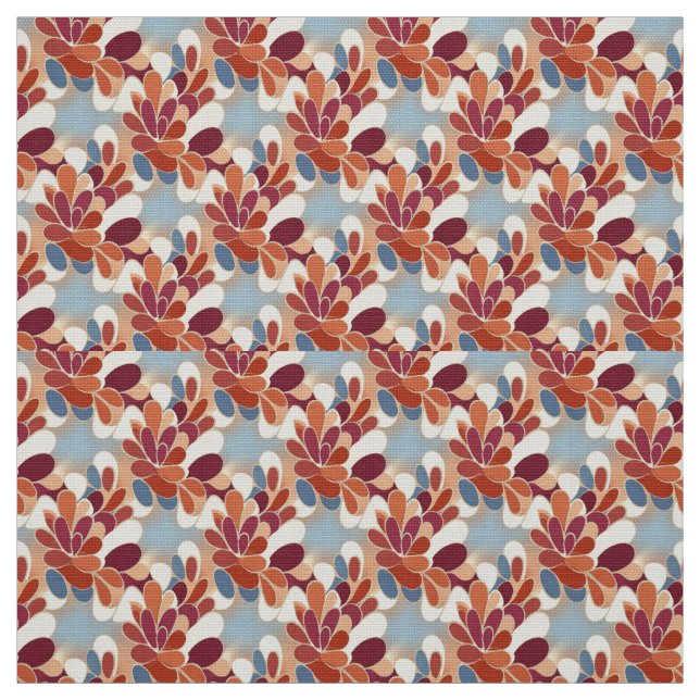 Tecido Warm Retro Petal Bloom Pattern (Modelo)
