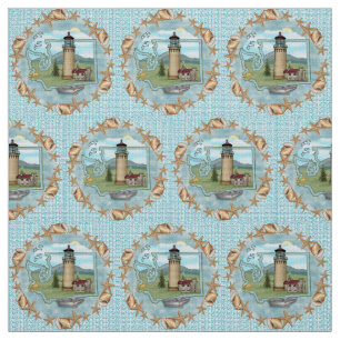 Tecido Washington Shells Lighthouse