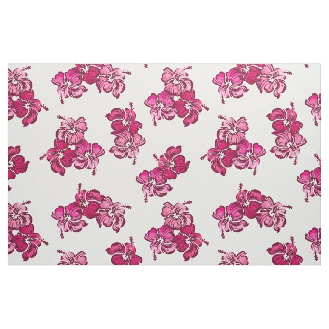 Tecido Watercolor Hibiscus Hawaiian Tropical (Fat Quarter)