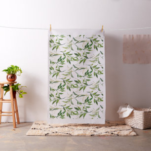 Tecido Watercolor Leafy Greenery