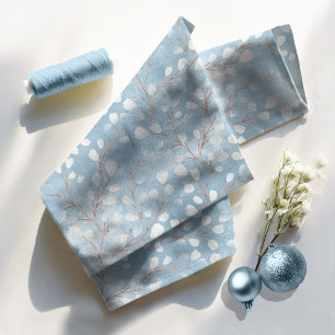 Tecido Watercolor Snowdrops Dusty Blue/Copper ID726