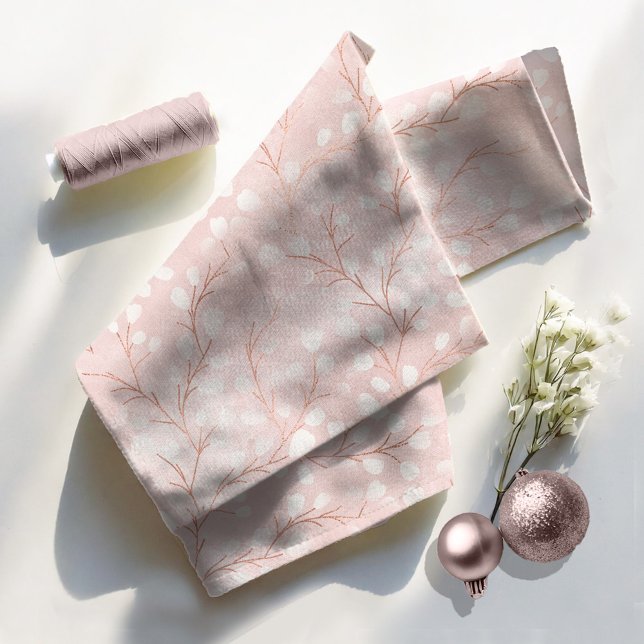 Tecido Watercolor Snowdrops Rosa/Copper ID726 (Criador carregado)