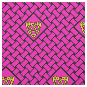 Tecido Weave Dourado/rosa/preto, diamante, heartknot