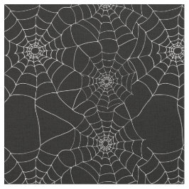 Tecido Web de aranha branca e preta padrão do Halloween