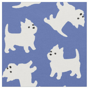 Tecido West Highland White Terriers - Marcas de cores per
