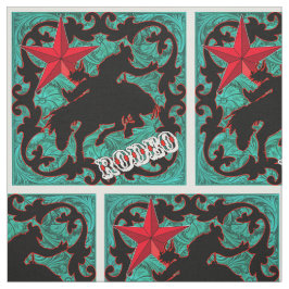 Tecido Western Rodeo Cowboy Bronc Andando Faux Leather