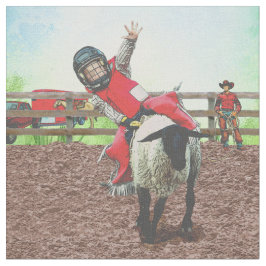 Tecido Western Rodeo Cowboy Cowboy Mutton Busting