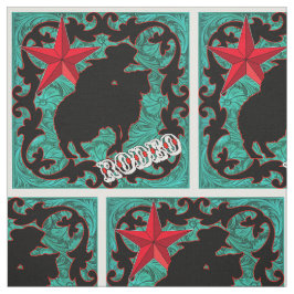 Tecido Western Rodeo Cowboy Mutton Bustin" Faux Leather
