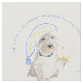 Tecido Westie Azul Boanoite com Vela
