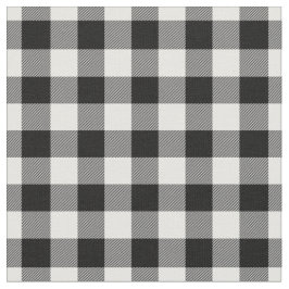 Tecido White & Black Gingham Plaid
