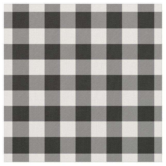 Tecido White & Black Gingham Plaid (Detalhe)