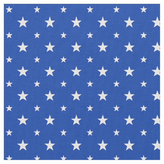 Tecido White Stars (Estrelas brancas) em azul (Detalhe)