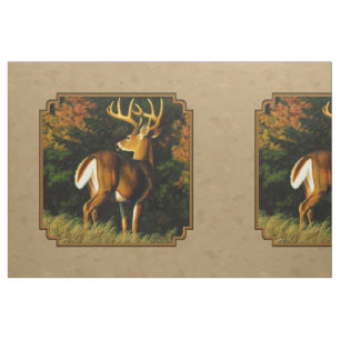 Tecido Whitetail Buck Deer Hunting Tan