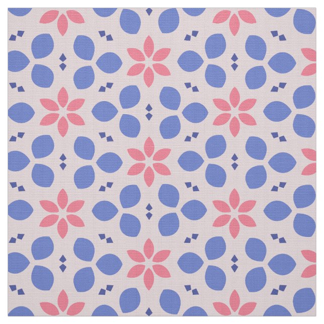 Tecido WILDFLOWER - Flores Botânicas Cutas em Floral Rosa (Modelo)